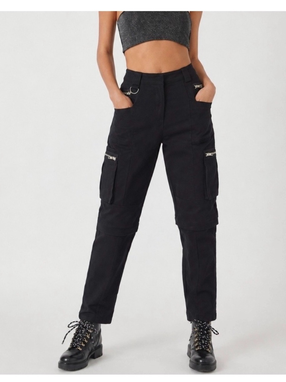 NWOT I.AM.GIA Ursa Black Convertible Cargo Pants | Size Medium